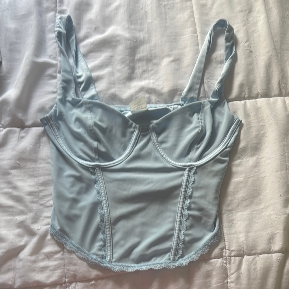 Light Blue Corset Top